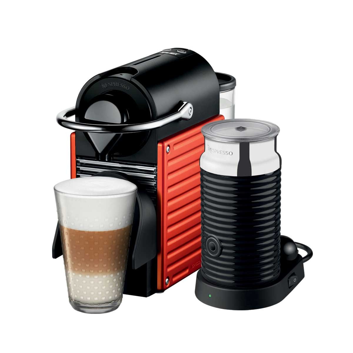 Combo cafetera Pixie Electric Red y Aeroccino 3 Nespresso