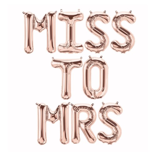 Banner Miss to Mrs rose gold